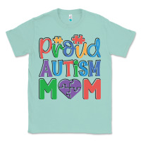 Seafoam Proud Autism Mom Classic Tee - CowhideDigitalArt