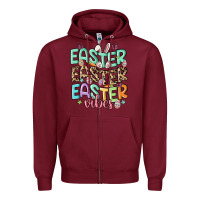 Burgundy easter vibes Zipper Hoodie - MaliasSmallBusiness