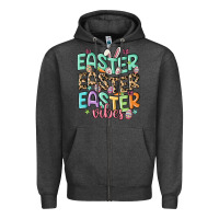 Charcoal Heather easter vibes Zipper Hoodie - MaliasSmallBusiness