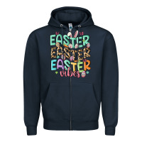 Navy easter vibes Zipper Hoodie - MaliasSmallBusiness