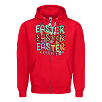 Red easter vibes Zipper Hoodie - MaliasSmallBusiness
