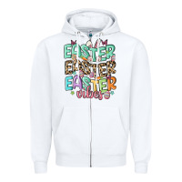 White easter vibes Zipper Hoodie - MaliasSmallBusiness