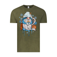 Vintage Olive winter gnome coffee Vintage Tee - JahusDesignShop