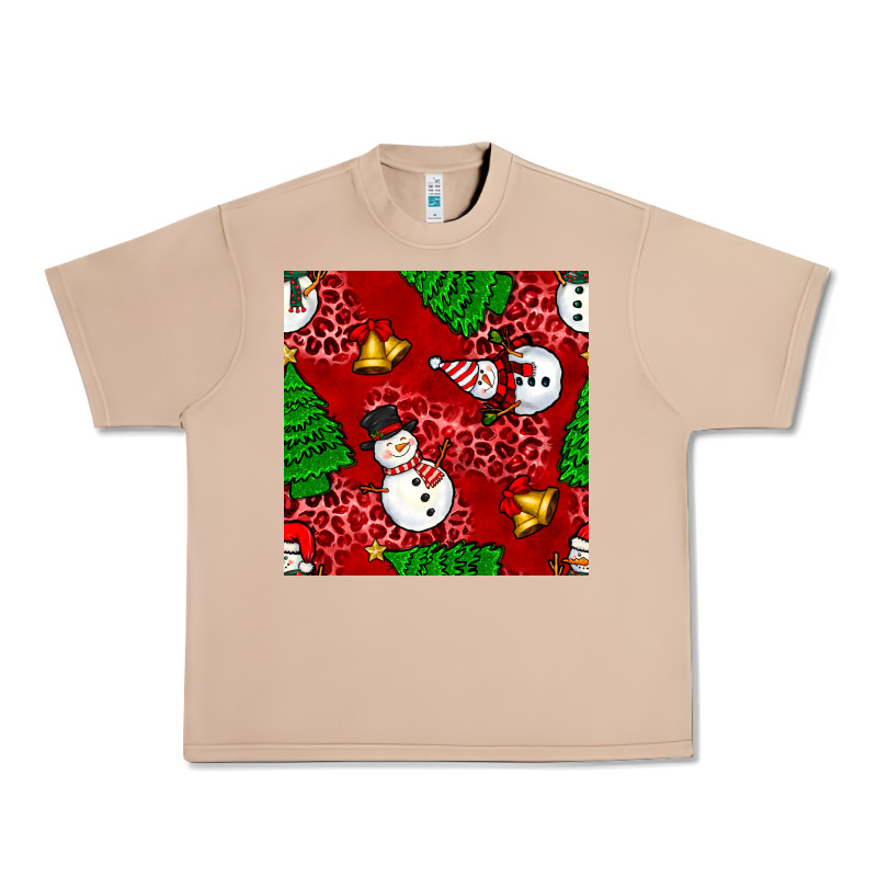 Christmas Snowman And Trees Seamless Pattern Urban Heavy Tee by BundleAndBundleShop | Teevron