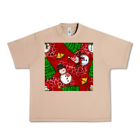 Burro christmas snowman and trees seamless pattern Urban Heavy Tee - BundleAndBundleShop