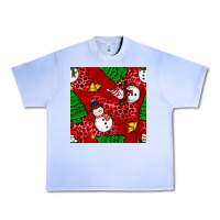 Grape Ice christmas snowman and trees seamless pattern Urban Heavy Tee - BundleAndBundleShop