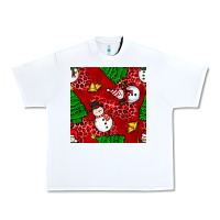 White christmas snowman and trees seamless pattern Urban Heavy Tee - BundleAndBundleShop