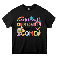 Black watch out kindergarten here i come Heavy Core Tee - MaliasSmallBusiness