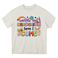 Cream watch out kindergarten here i come Heavy Core Tee - MaliasSmallBusiness