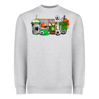 Heather Grey soccer coffee cups Heavyweight Sweatshirt - AdoDesignShop