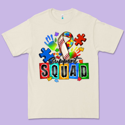 Baseball Support Squad Autism Premium Tee Designed By Zillion Design Studio