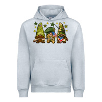Heather Grey Army Gnomes 4th of july Urban Hoodie - HowdyJamesFarm