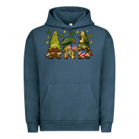 Pigment Midnight Navy Army Gnomes 4th of july Urban Hoodie - HowdyJamesFarm