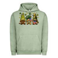 Pigment Oil Green Army Gnomes 4th of july Urban Hoodie - HowdyJamesFarm