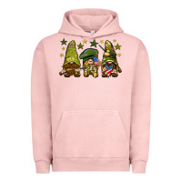Pigment Salmon Army Gnomes 4th of july Urban Hoodie - HowdyJamesFarm