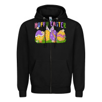 Black hoppy easter Zipper Hoodie - MaliasSmallBusiness