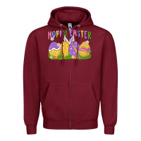 Burgundy hoppy easter Zipper Hoodie - MaliasSmallBusiness