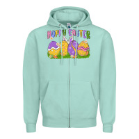 Seafoam hoppy easter Zipper Hoodie - MaliasSmallBusiness