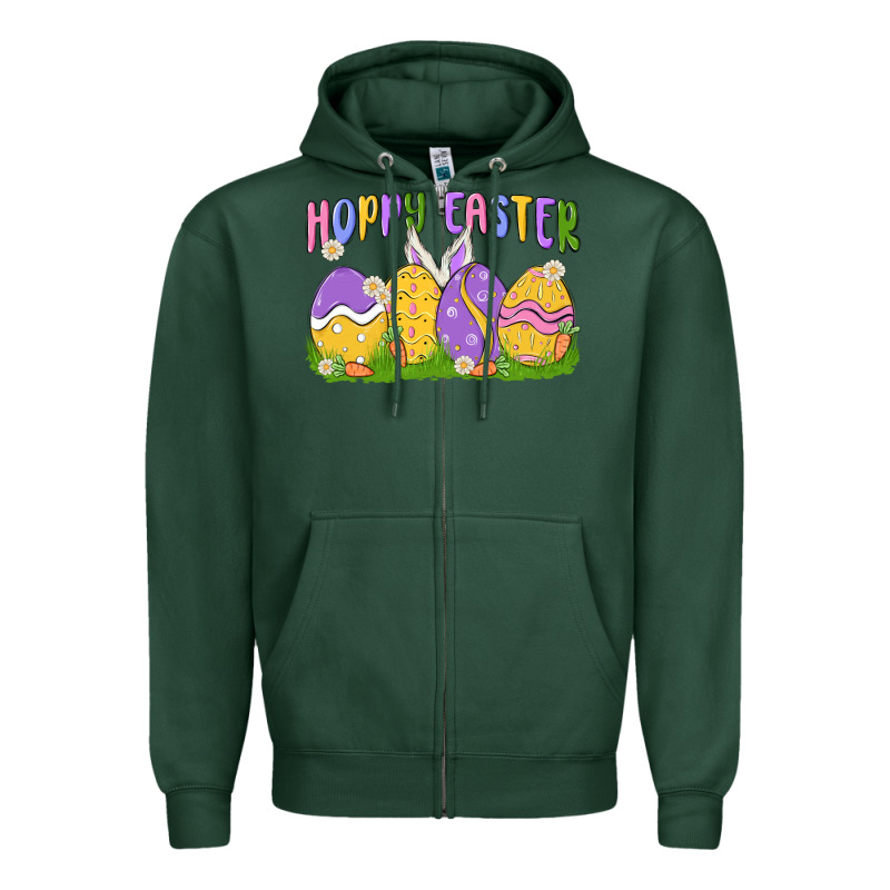 Hoppy Easter Zipper Hoodie by MaliasSmallBusiness | Teevron