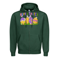Sports Green hoppy easter Zipper Hoodie - MaliasSmallBusiness