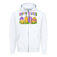 White hoppy easter Zipper Hoodie - MaliasSmallBusiness