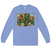 Colony Blue serape sunflowers cactus Long Sleeve Tee - AdoDesignShop