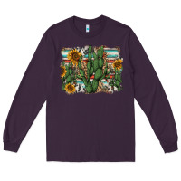 Plum serape sunflowers cactus Long Sleeve Tee - AdoDesignShop
