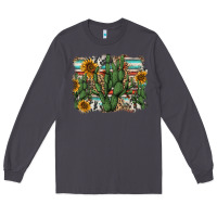 Smoke serape sunflowers cactus Long Sleeve Tee - AdoDesignShop