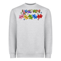 Heather Grey you are loved autism Heavyweight Sweatshirt - JahusDesignShop