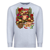 Heather Grey Mexican Gnomies Truck Premium Sweatshirt - BundleAndBundleShop
