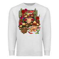 Oatmeal Heather Mexican Gnomies Truck Premium Sweatshirt - BundleAndBundleShop