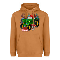 Farm Tractor Christmas Heavyweight Hoodie | Teevron