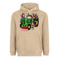 Mushroom farm tractor christmas Heavyweight Hoodie - MaliasSmallBusiness