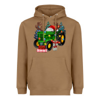 Toasted Coconut farm tractor christmas Heavyweight Hoodie - MaliasSmallBusiness