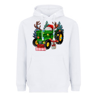 White farm tractor christmas Heavyweight Hoodie - MaliasSmallBusiness