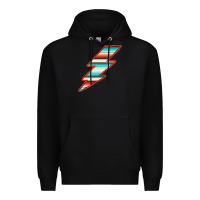 Black Teal and Orange Serape Lightning Premium Hoodie - Bettercallsaul