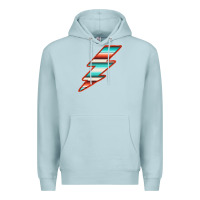Blue Mist Teal and Orange Serape Lightning Premium Hoodie - Bettercallsaul