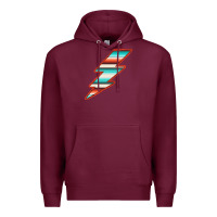 Burgundy Teal and Orange Serape Lightning Premium Hoodie - Bettercallsaul