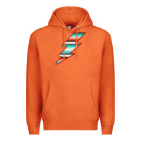 Carrot Teal and Orange Serape Lightning Premium Hoodie - Bettercallsaul