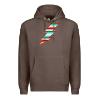 Coffee Teal and Orange Serape Lightning Premium Hoodie - Bettercallsaul