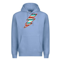 Colony Blue Teal and Orange Serape Lightning Premium Hoodie - Bettercallsaul