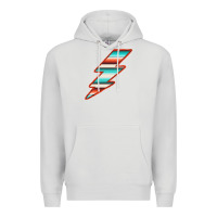 Dove Grey Teal and Orange Serape Lightning Premium Hoodie - Bettercallsaul