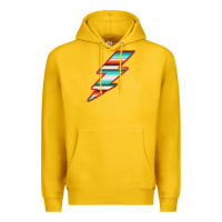 Lemon Teal and Orange Serape Lightning Premium Hoodie - Bettercallsaul