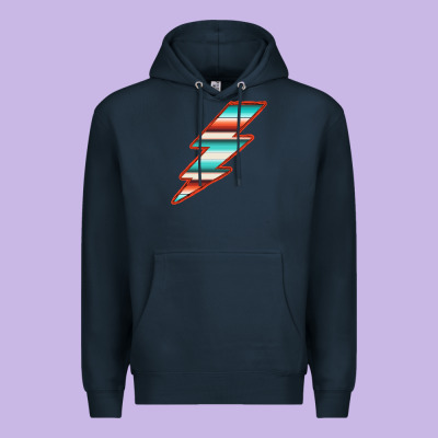 Teal And Orange Serape Lightning Premium Hoodie Designed By Bettercallsaul