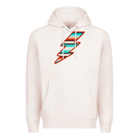 Pale Pink Teal and Orange Serape Lightning Premium Hoodie - Bettercallsaul