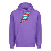 Purple Teal and Orange Serape Lightning Premium Hoodie - Bettercallsaul