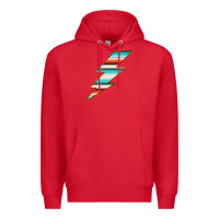 Red Teal and Orange Serape Lightning Premium Hoodie - Bettercallsaul