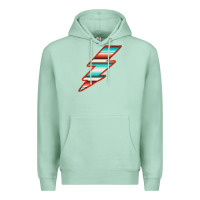Seafoam Teal and Orange Serape Lightning Premium Hoodie - Bettercallsaul