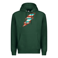 Sports Green Teal and Orange Serape Lightning Premium Hoodie - Bettercallsaul