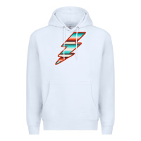 White Teal and Orange Serape Lightning Premium Hoodie - Bettercallsaul
